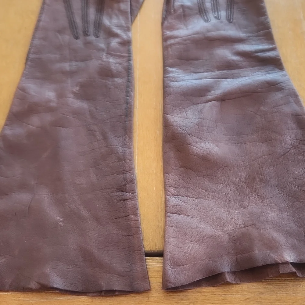 VINTAGE REAL KID LEATHER GLOVES.  MADE FOR A & S - Picture 12 of 12